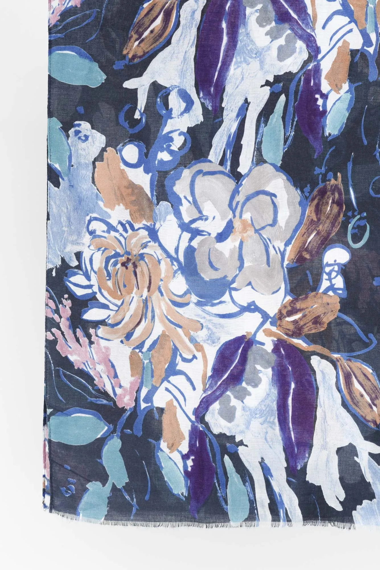 Elim Blue Floral Scarf sold by Blue Bungalow product image thumbnail 2