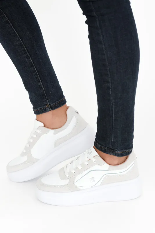 Breeze White Leather Platform Sneaker sold by Blue Bungalow