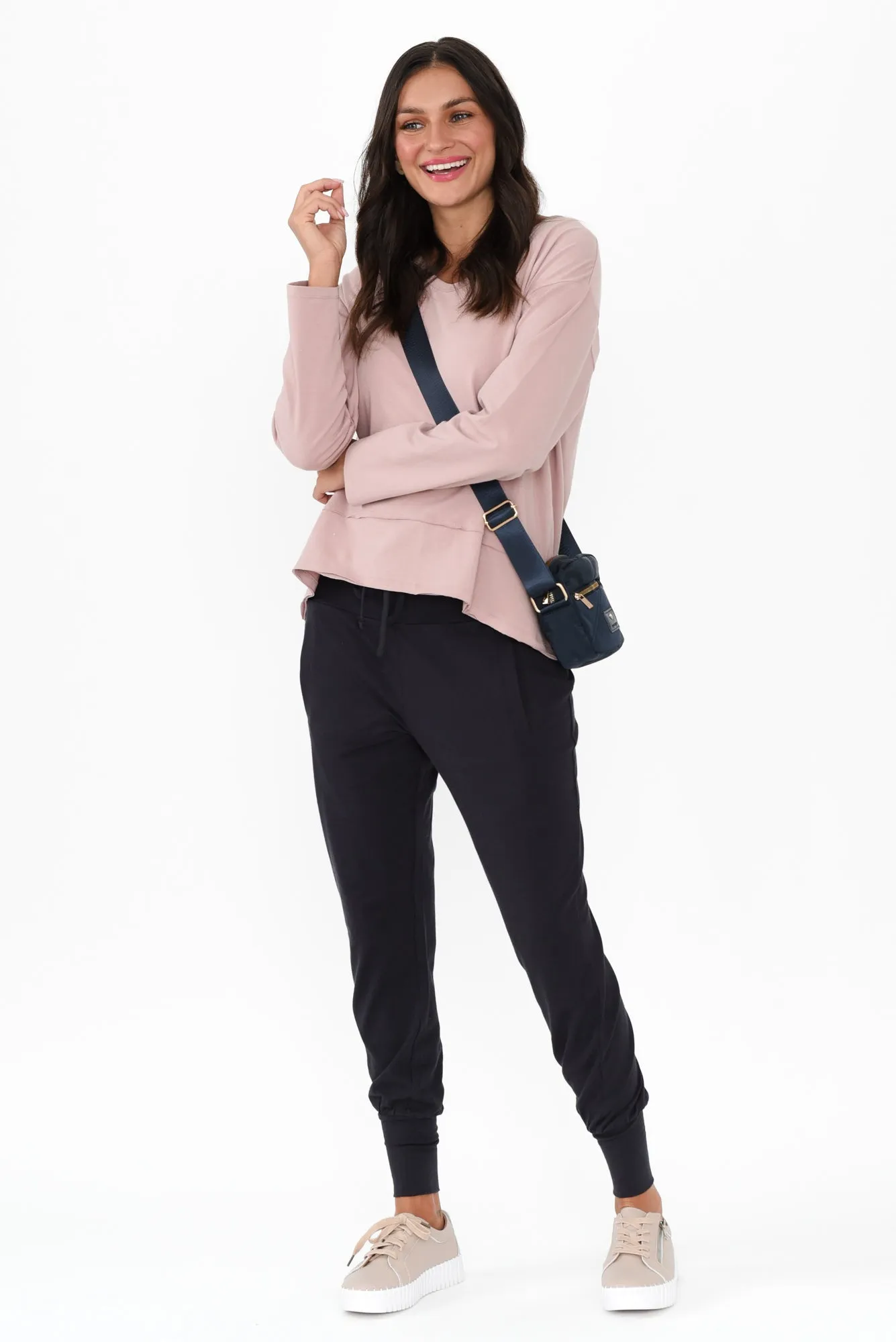 Poppy Navy Cotton Sweatpants sold by Blue Bungalow product image thumbnail 2