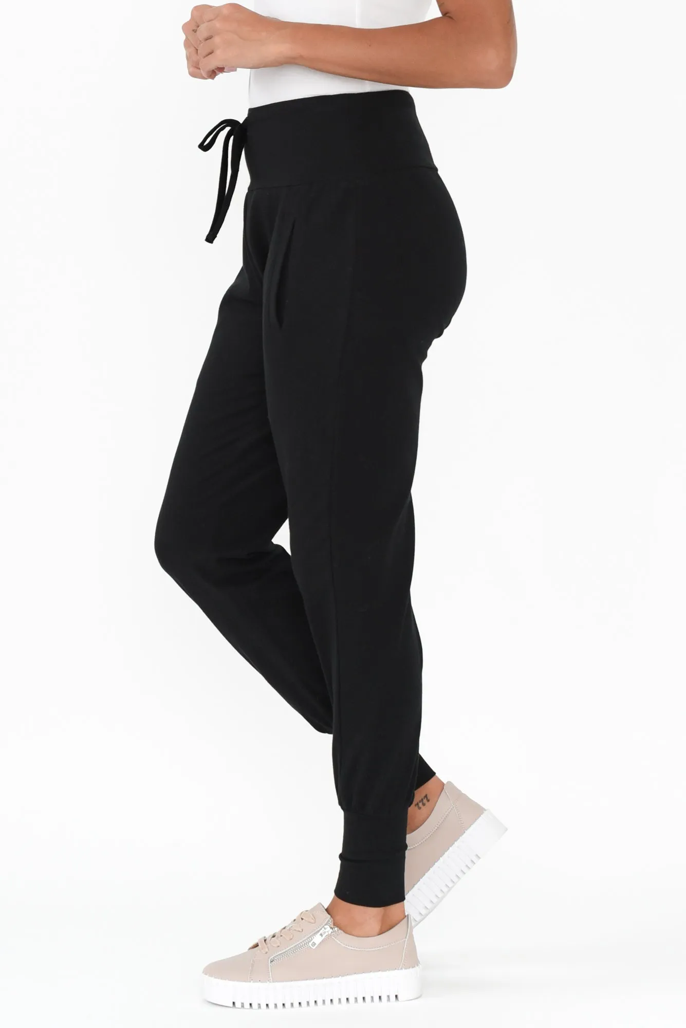 Poppy Black Cotton Sweatpants sold by Blue Bungalow product image thumbnail 4