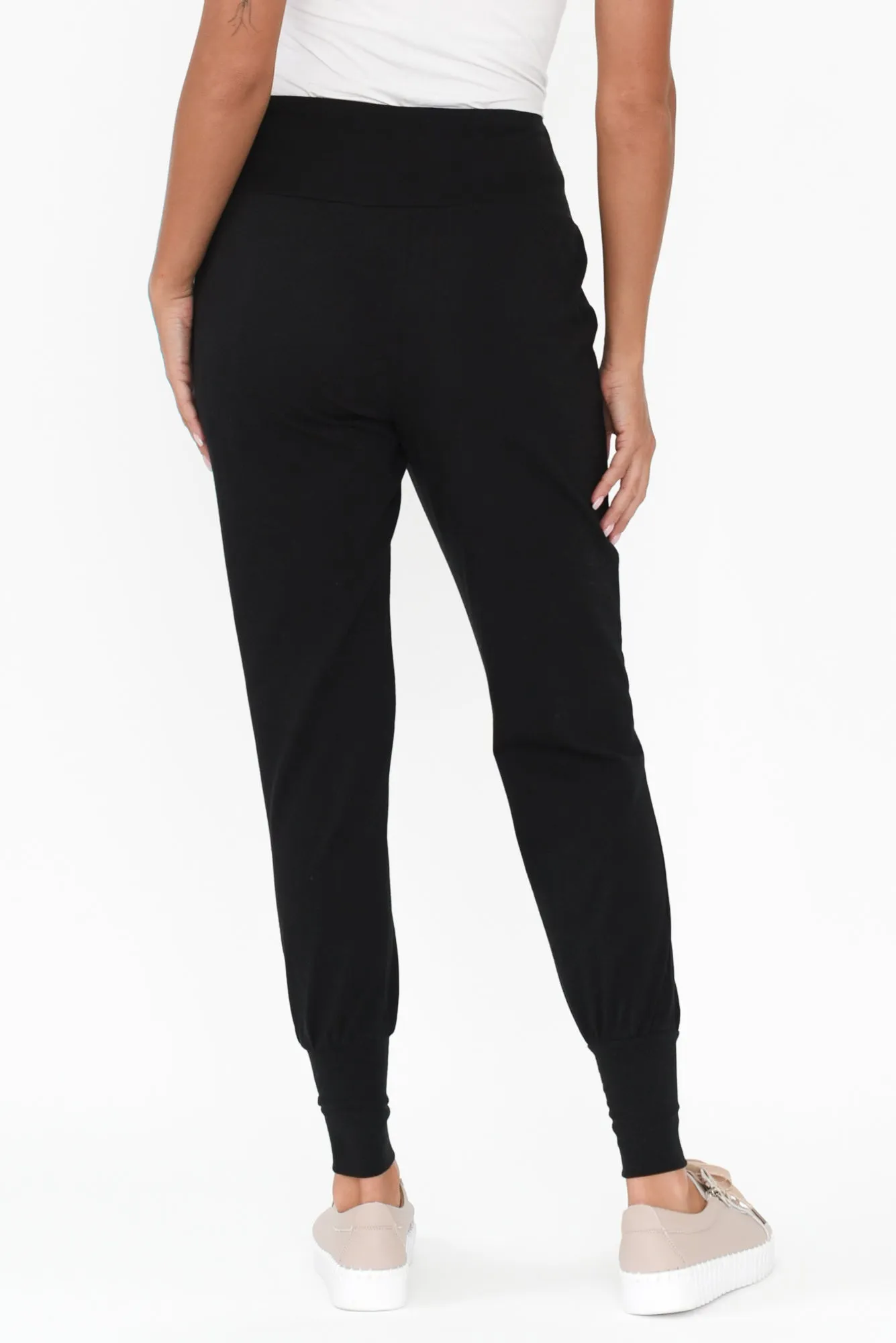 Poppy Black Cotton Sweatpants sold by Blue Bungalow product image thumbnail 5