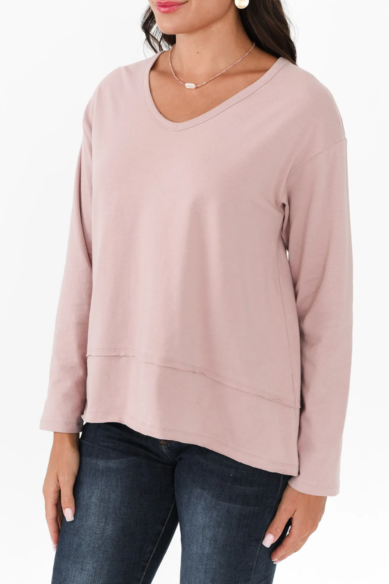 Gloria Blush Cotton Long Sleeve Top sold by Blue Bungalow product image thumbnail 5