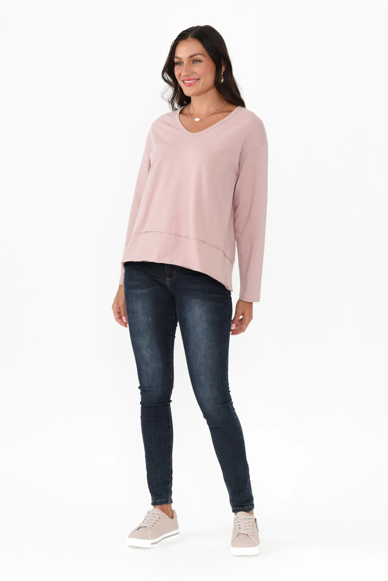 Gloria Blush Cotton Long Sleeve Top sold by Blue Bungalow product image thumbnail 2