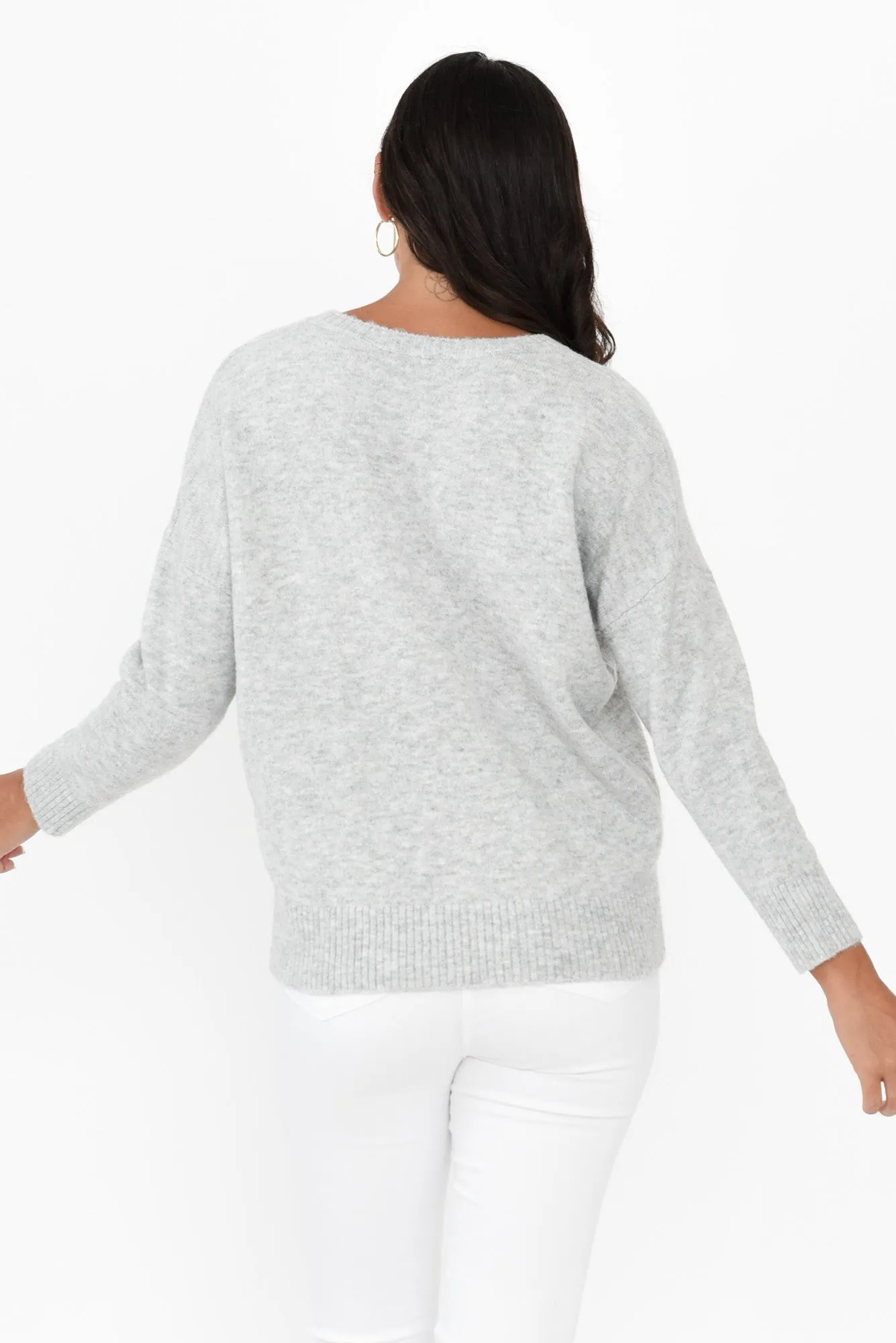 Sascha Grey Knit Jumper sold by Blue Bungalow product image thumbnail 4