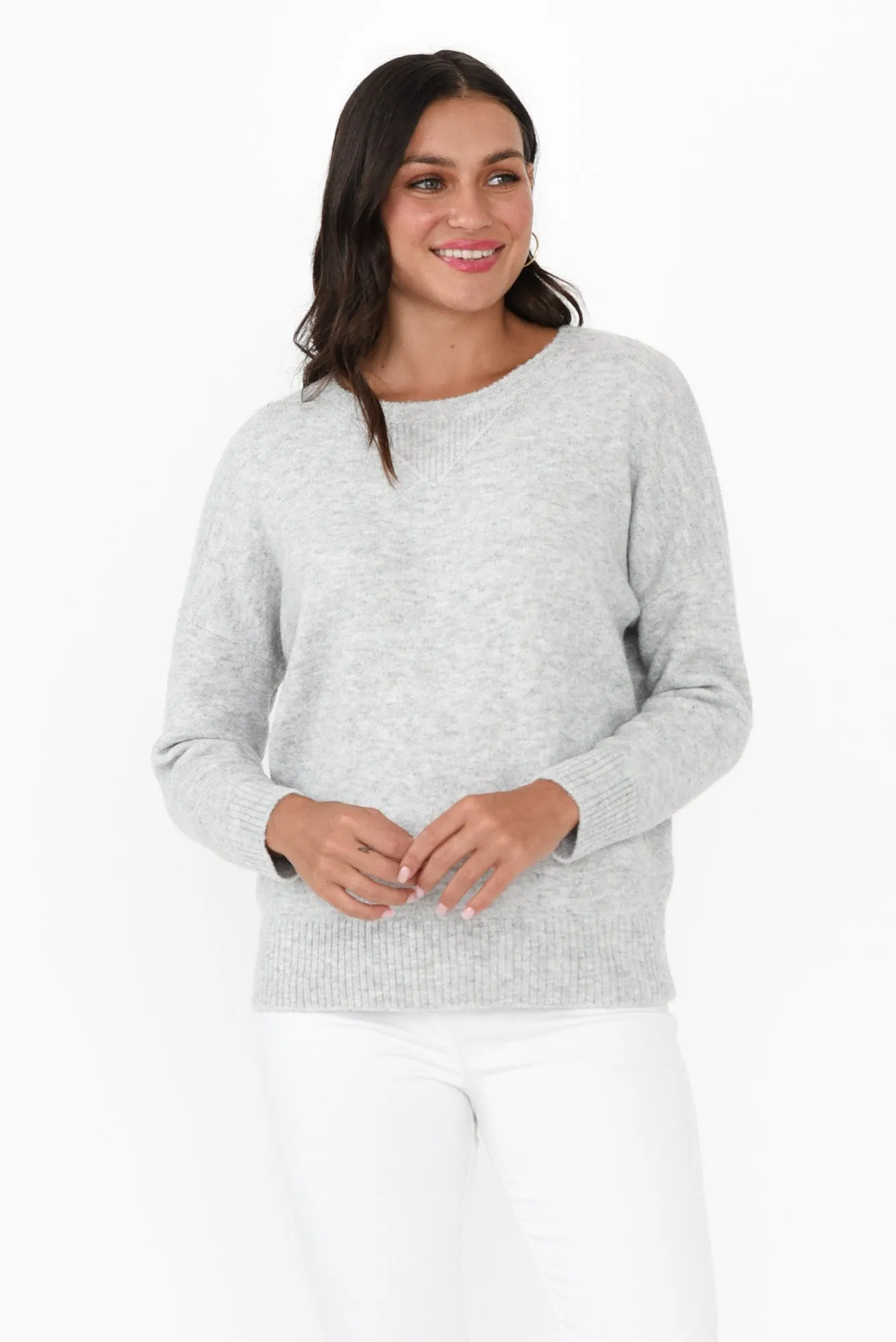 Sascha Grey Knit Jumper sold by Blue Bungalow