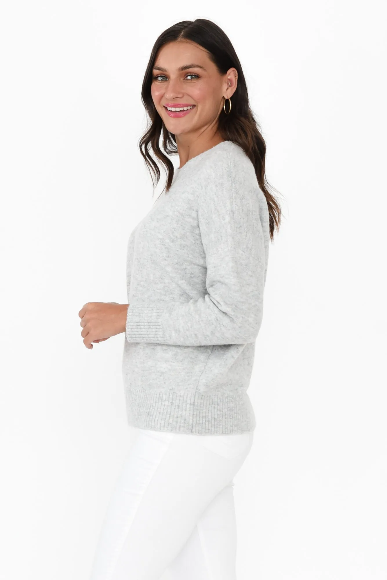 Sascha Grey Knit Jumper sold by Blue Bungalow product image thumbnail 3