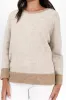 Sascha Beige Contrast Knit Jumper sold by Blue Bungalow