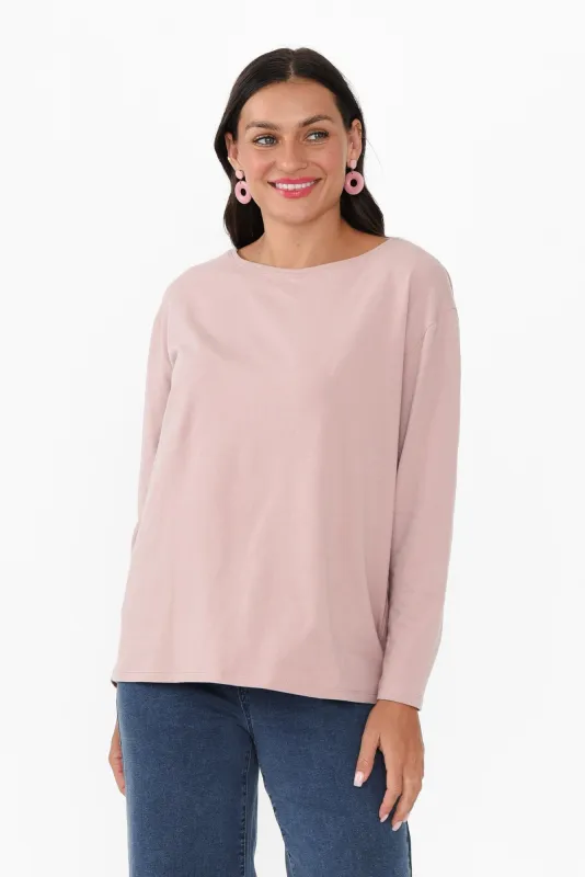 Moya Blush Cotton Hi Lo Top sold by Blue Bungalow