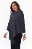 Amy Navy Wool Blend Poncho sold by Blue Bungalow