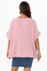 Elaine Pink Cotton Cheesecloth Top sold by Blue Bungalow