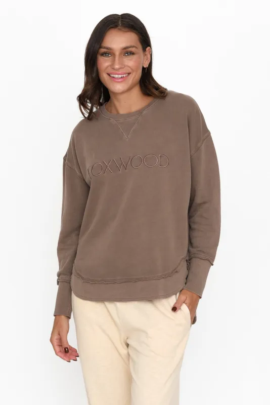 Simplified Brown Crewneck Sweatshirt sold by Blue Bungalow