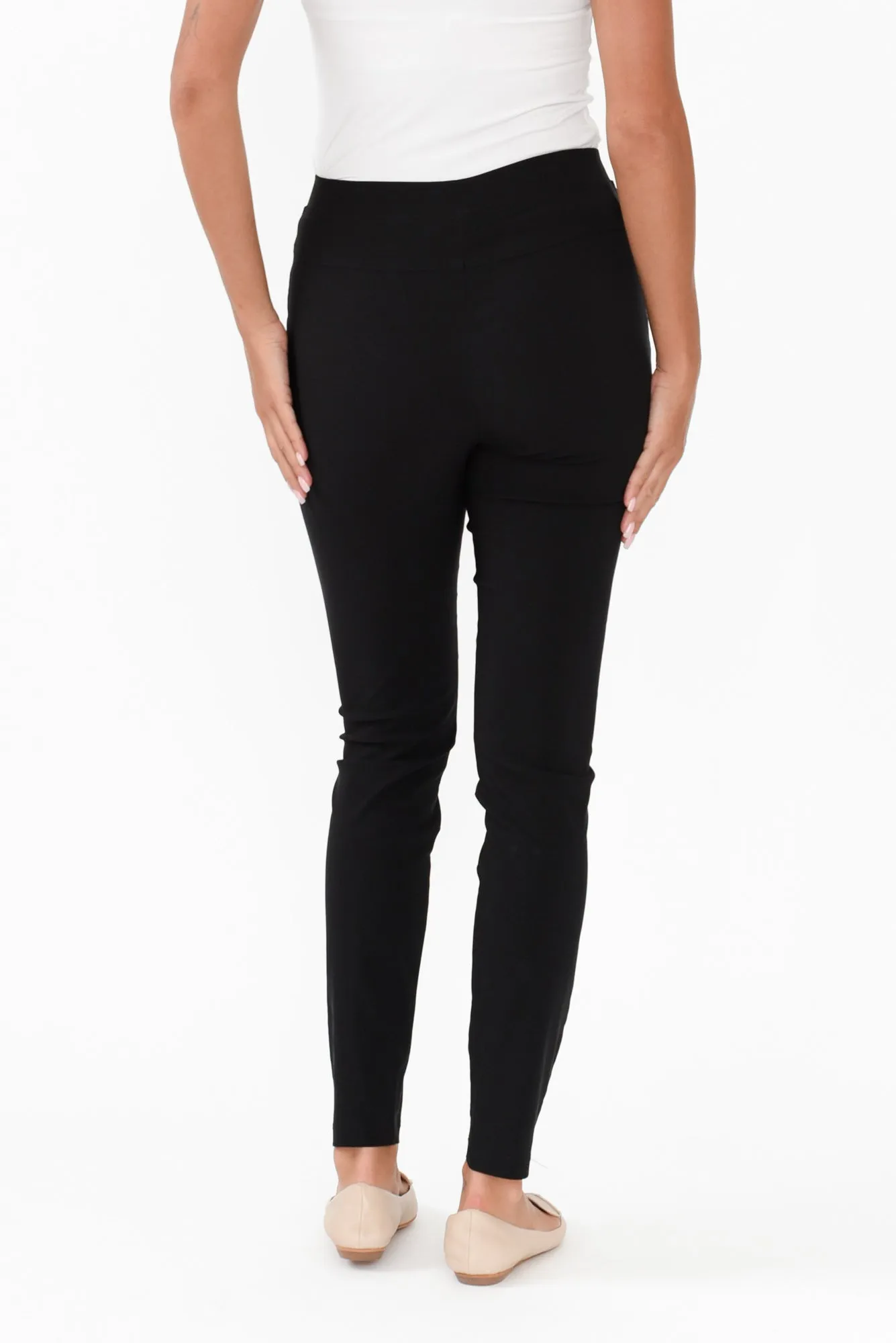 Zara Black Stretch Full Length Pants sold by Blue Bungalow product image thumbnail 4