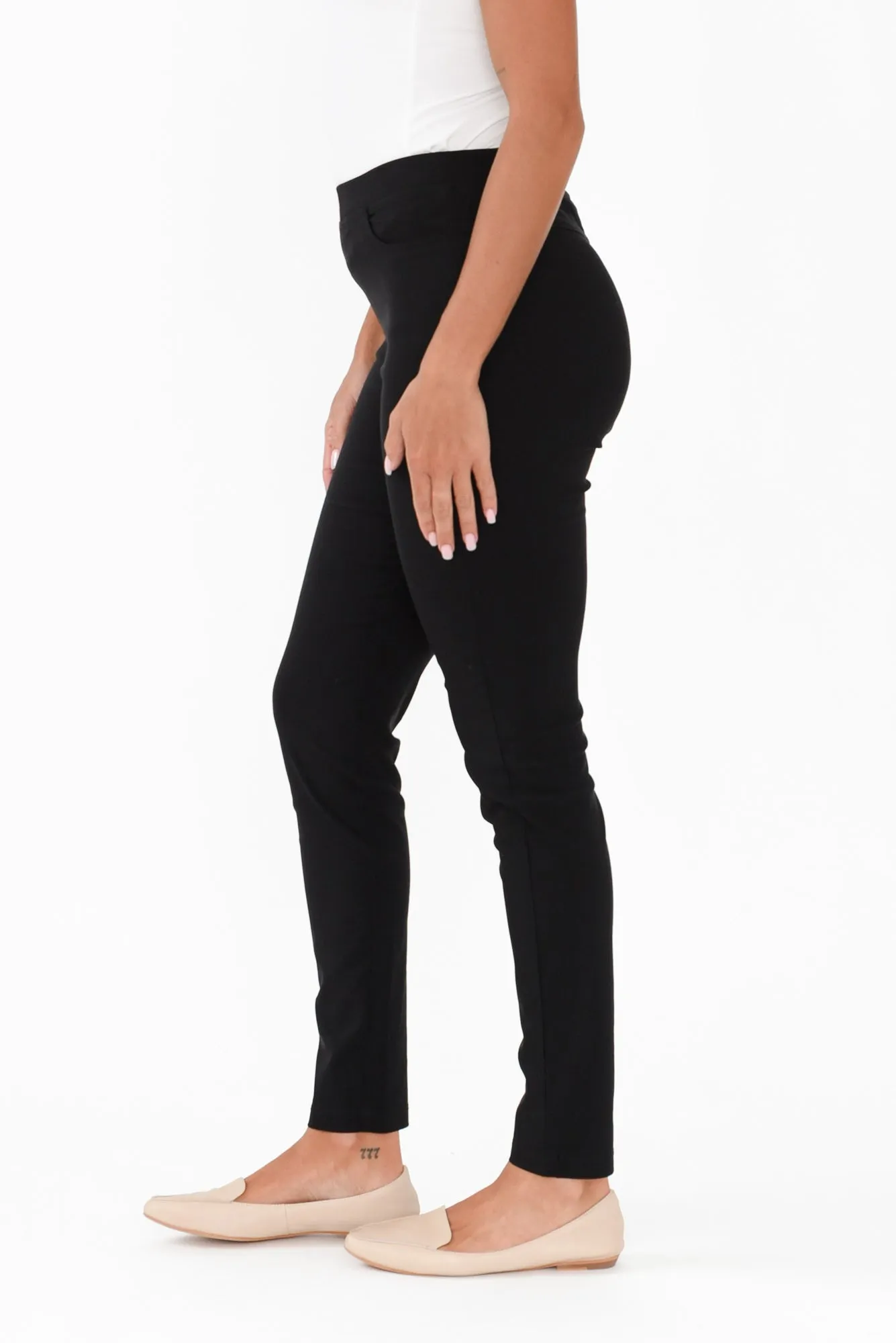 Zara Black Stretch Full Length Pants sold by Blue Bungalow product image thumbnail 3