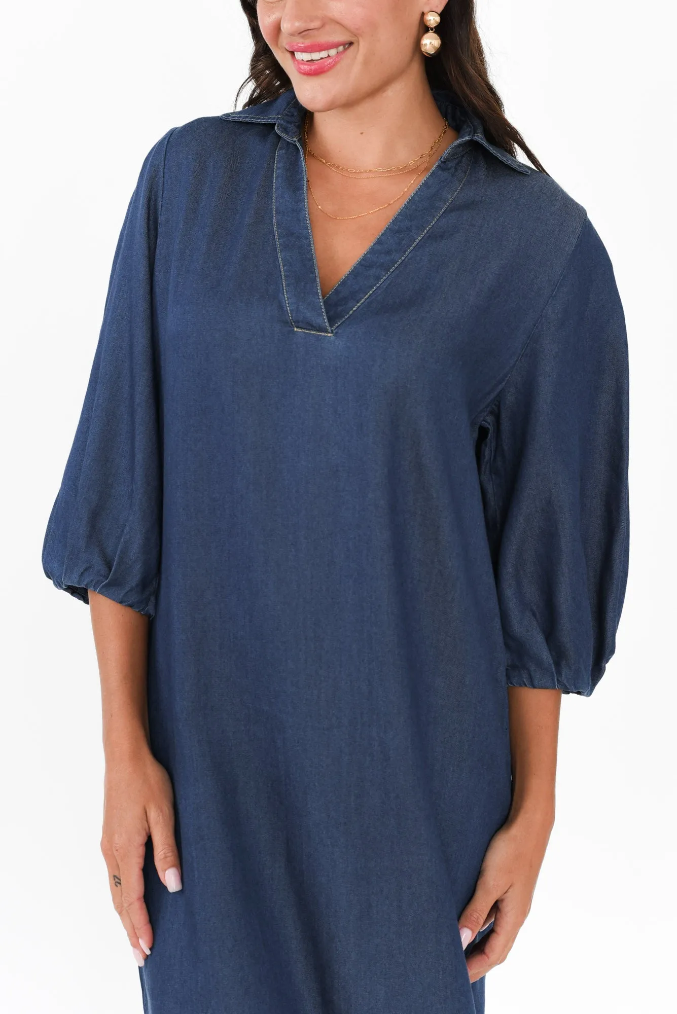 Nadine Mid Wash Tencel Dress sold by Blue Bungalow product image thumbnail 5