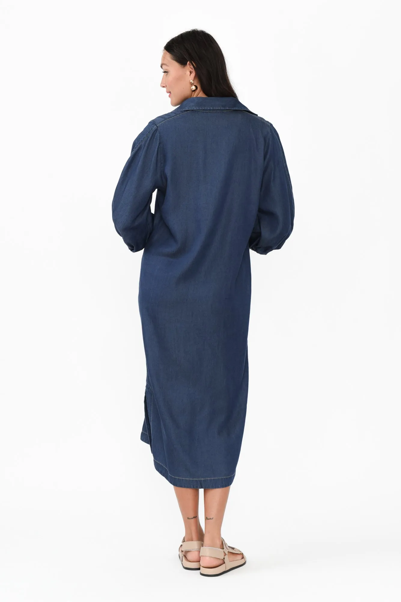 Nadine Mid Wash Tencel Dress sold by Blue Bungalow product image thumbnail 4