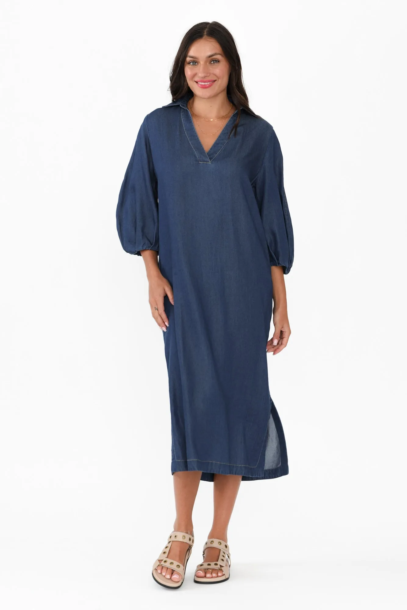 Nadine Mid Wash Tencel Dress sold by Blue Bungalow product image thumbnail 2