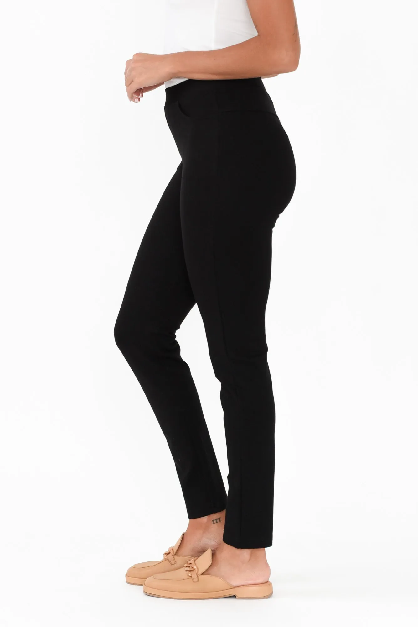 Leona Black Ponte Pants sold by Blue Bungalow product image thumbnail 3