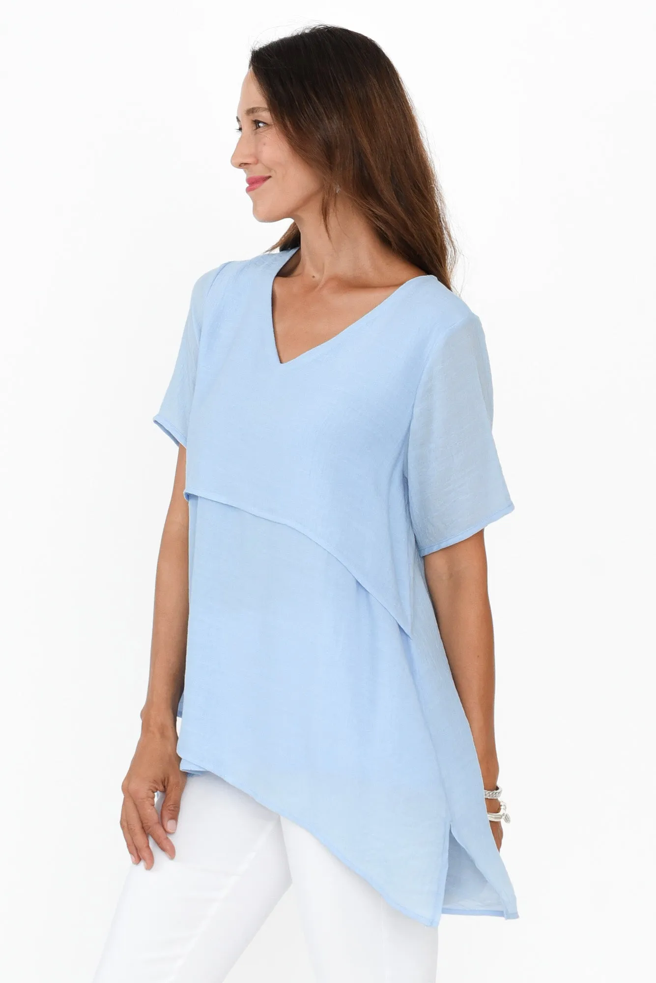 Alvina Sky Layered Tunic Top sold by Blue Bungalow product image thumbnail 3