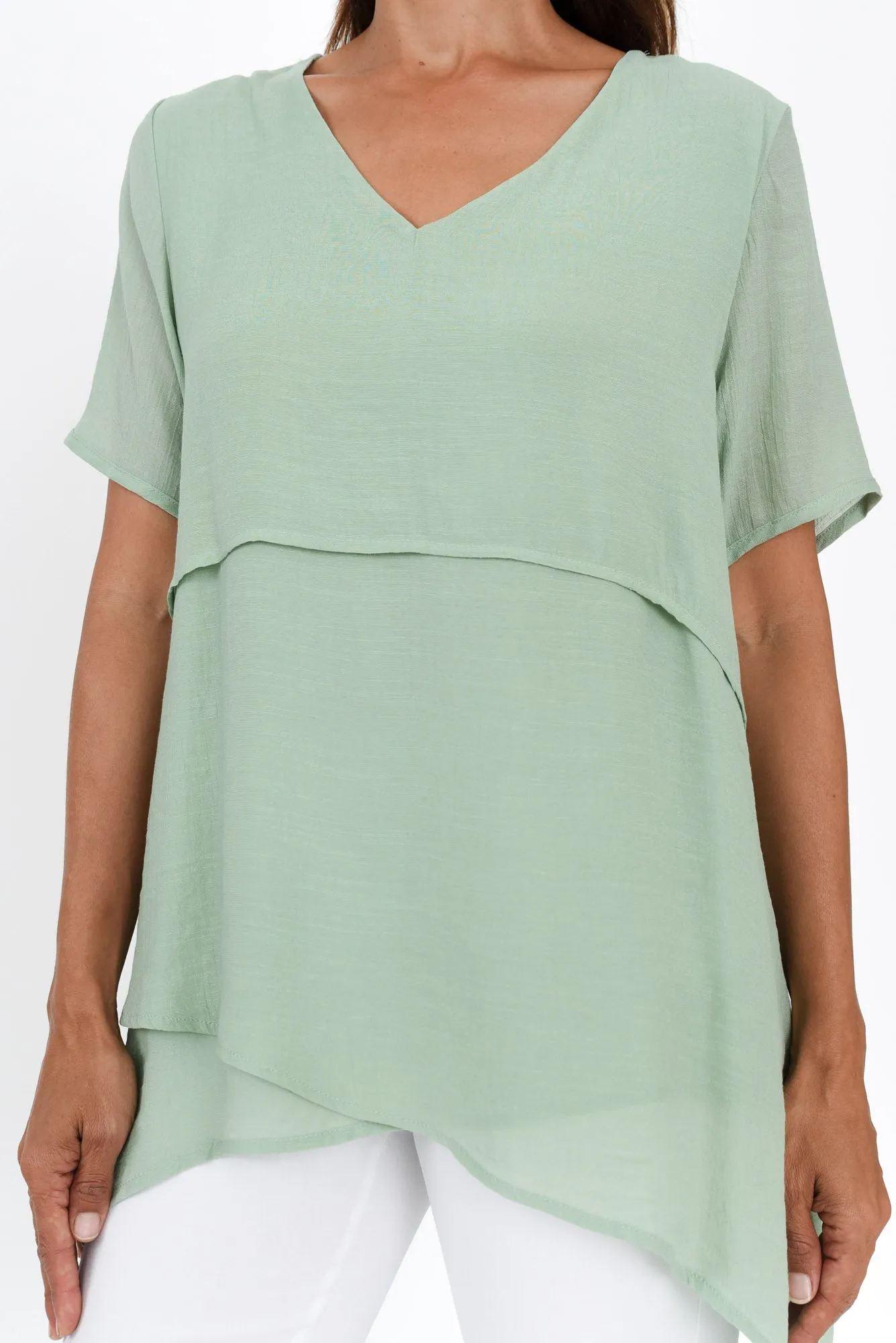 Alvina Sage Layered Tunic Top sold by Blue Bungalow product image thumbnail 5
