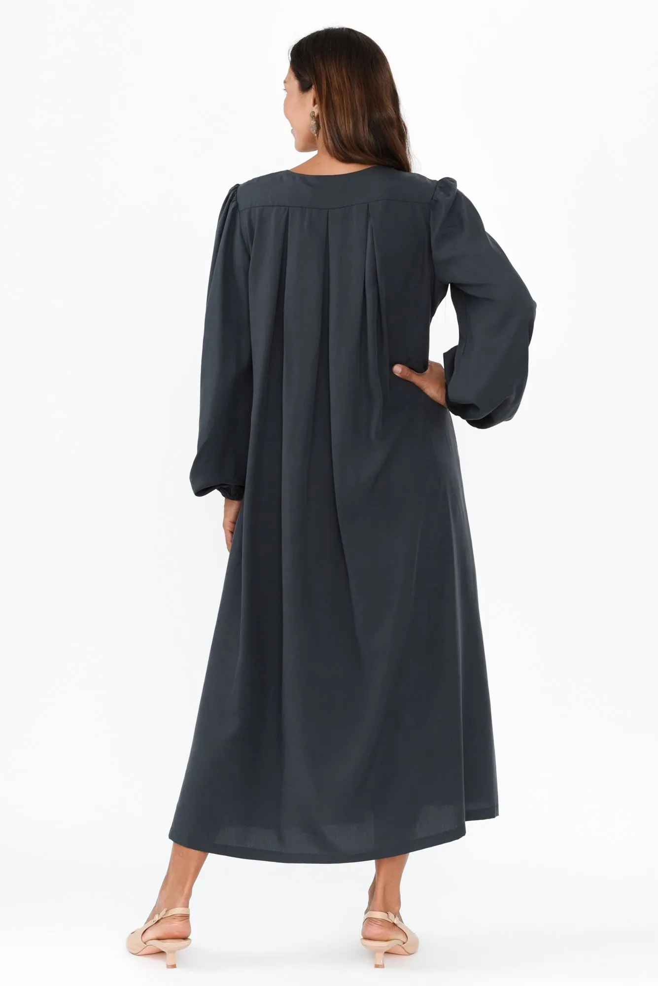 Jade Navy Puff Sleeve Dress sold by Blue Bungalow product image thumbnail 5