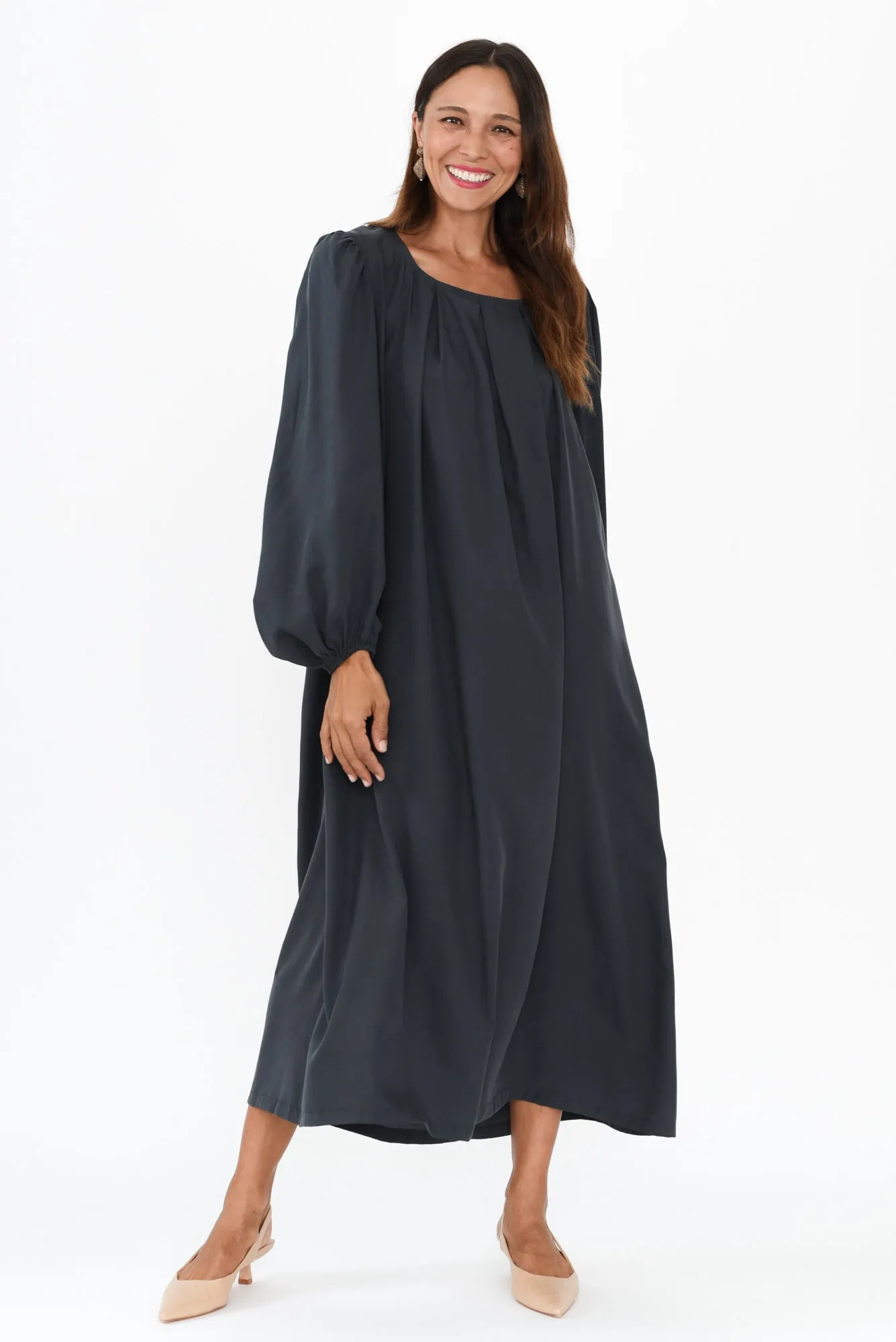 Jade Navy Puff Sleeve Dress sold by Blue Bungalow product image thumbnail 3