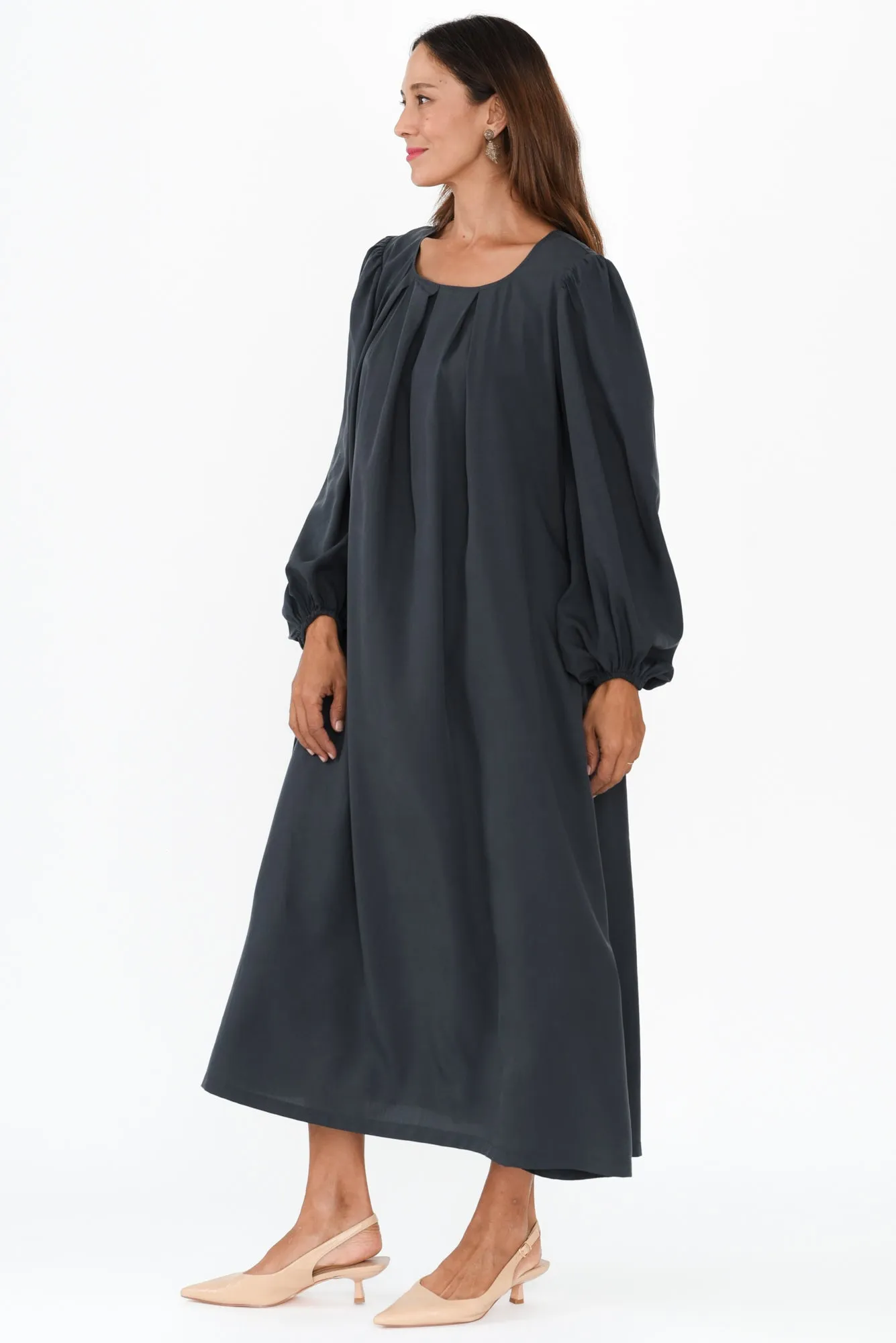 Jade Navy Puff Sleeve Dress sold by Blue Bungalow product image thumbnail 4