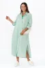 Pippa Green Stripe Cotton Shirt Dress sold by Blue Bungalow