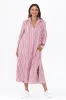 Lunella Red Stripe Cotton Blend Dress sold by Blue Bungalow