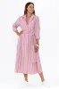 Lunella Red Stripe Cotton Blend Dress sold by Blue Bungalow