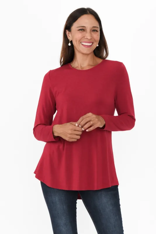 Carla Cherry Micro Modal Top sold by Blue Bungalow