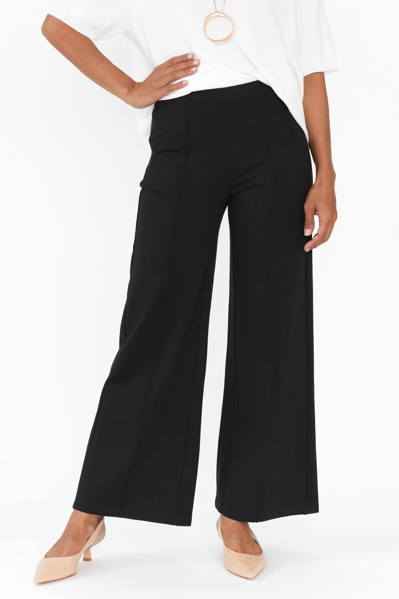 Elodie Wide Leg Ponte Pants sold by Blue Bungalow