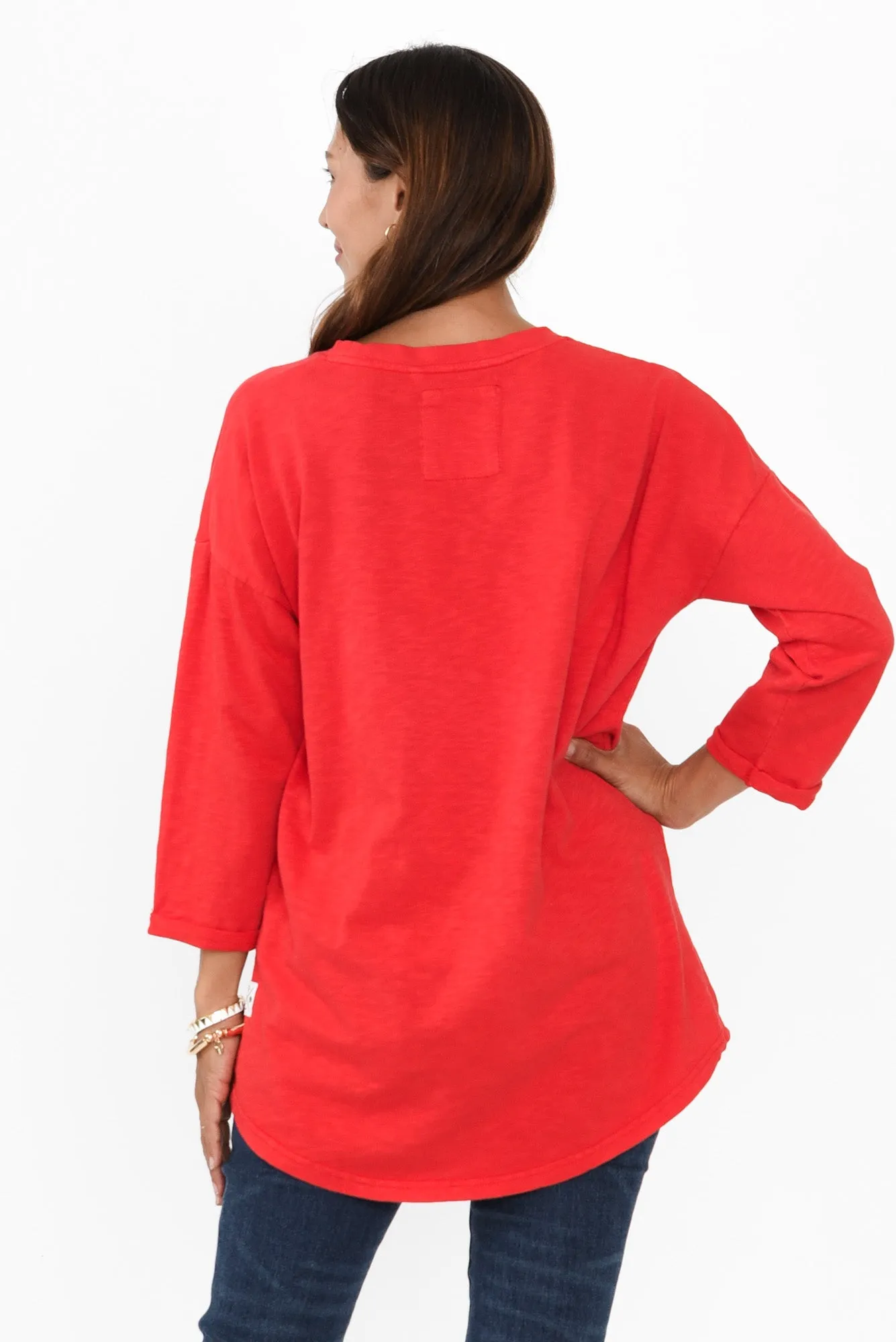 Annie Red Cotton Top sold by Blue Bungalow product image thumbnail 4
