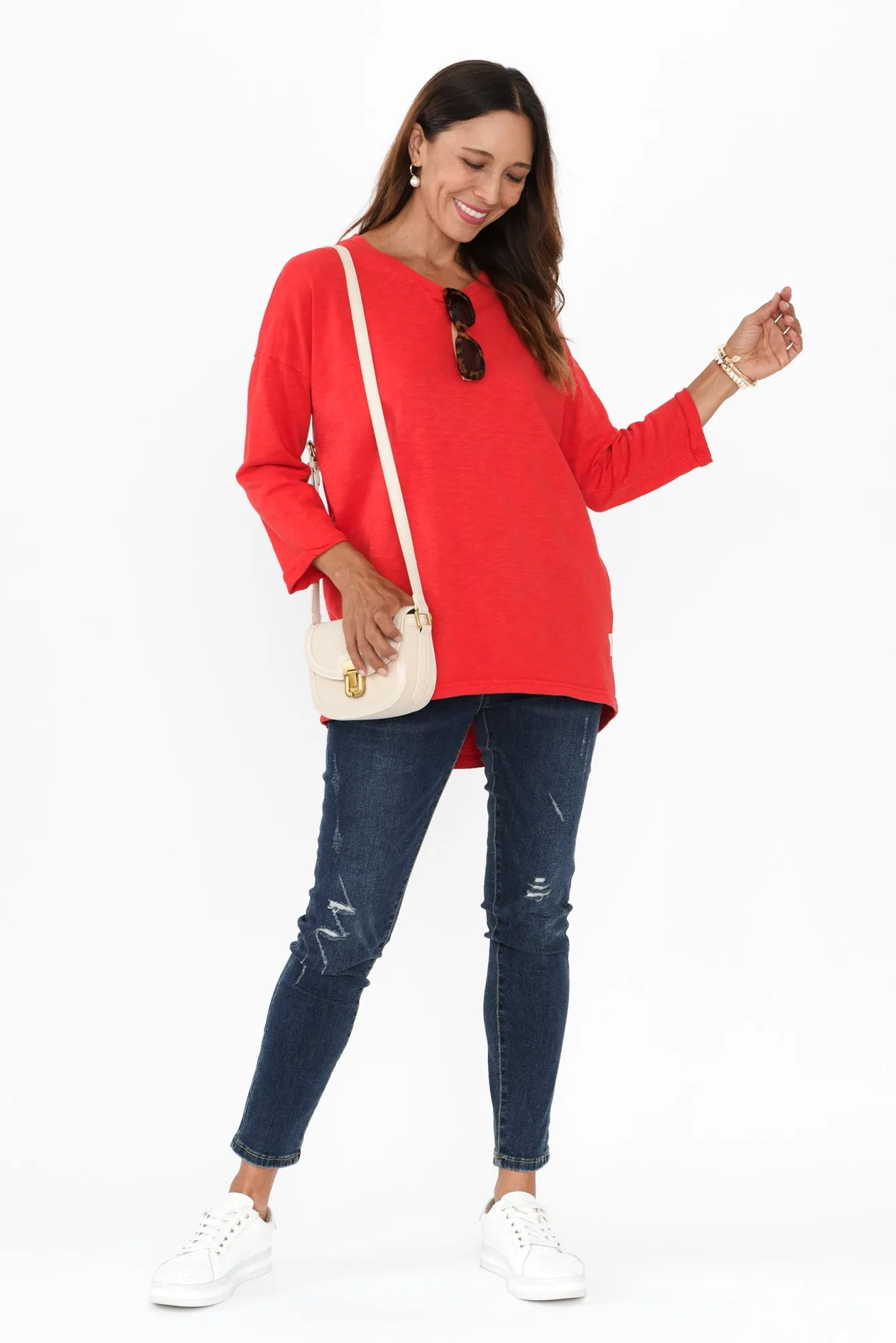 Annie Red Cotton Top sold by Blue Bungalow product image thumbnail 2