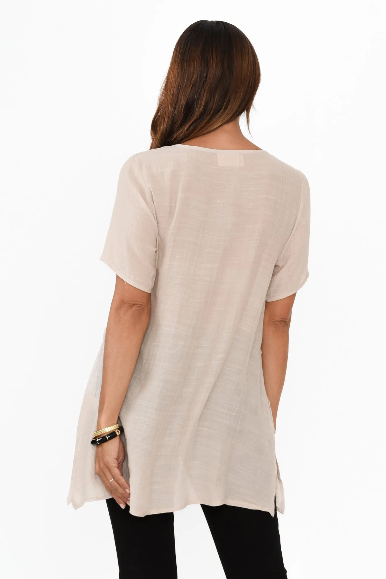 Alvina Natural Layered Tunic Top sold by Blue Bungalow product image thumbnail 4