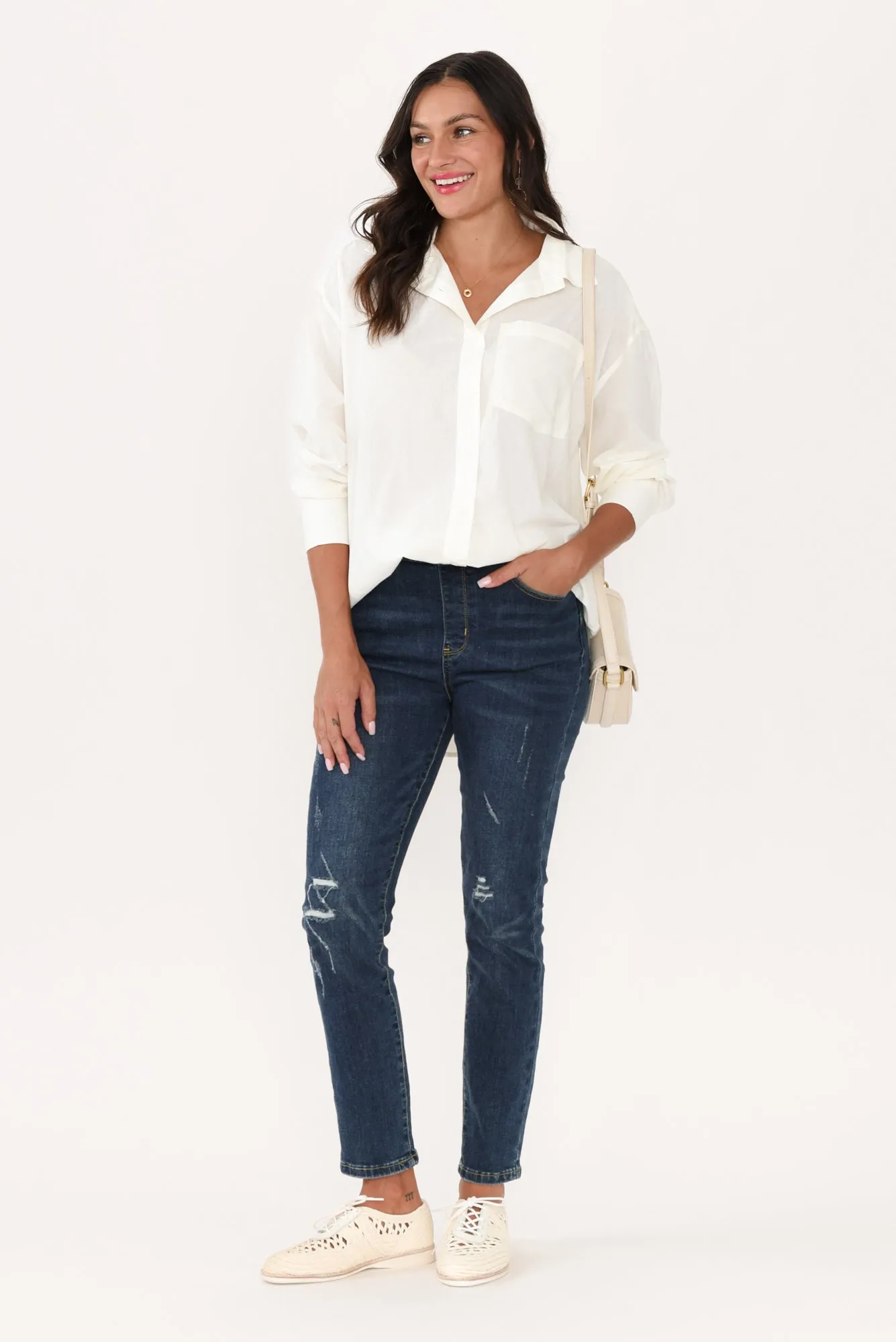 Seattle Ivory Cotton Shirt sold by Blue Bungalow product image thumbnail 2