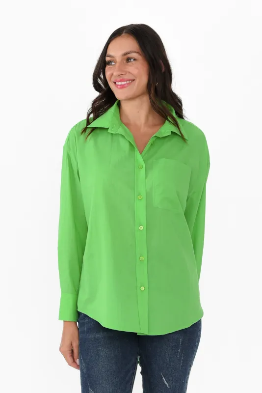 Seattle Green Cotton Shirt sold by Blue Bungalow