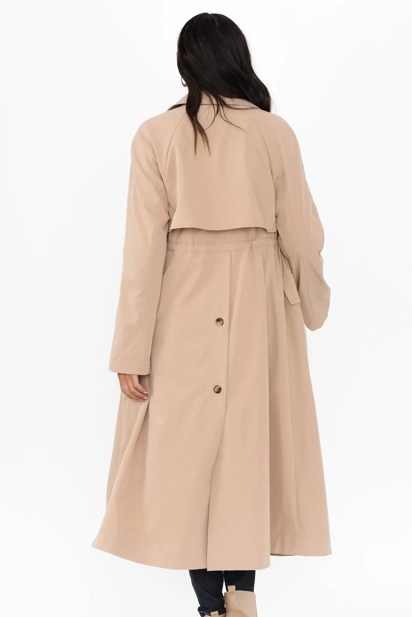 Parker Beige Tie Coat sold by Blue Bungalow product image thumbnail 4