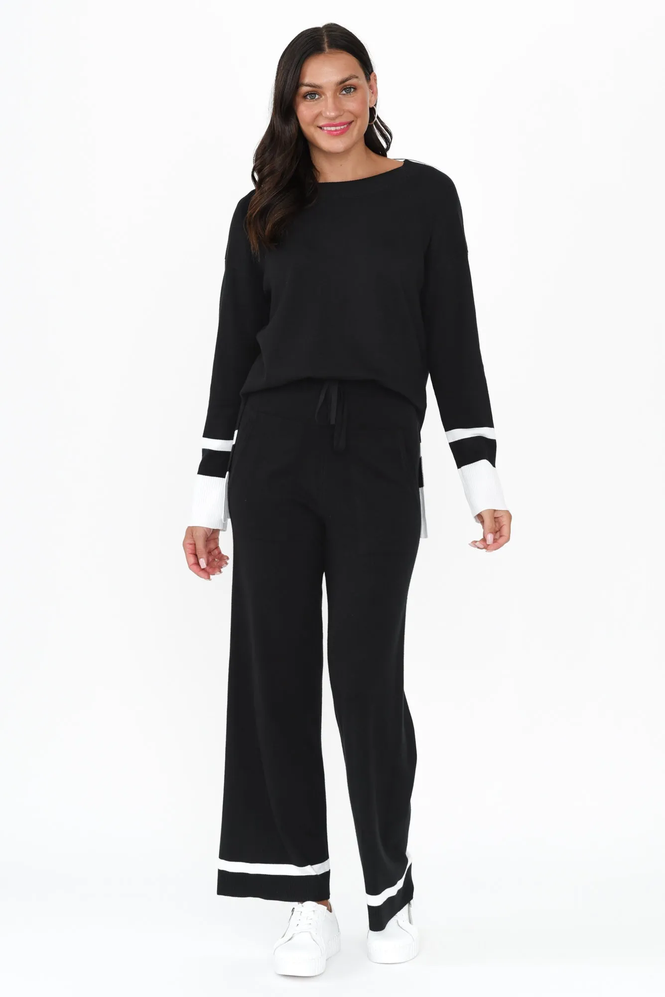 Delphine Black Knit Pants sold by Blue Bungalow product image thumbnail 2