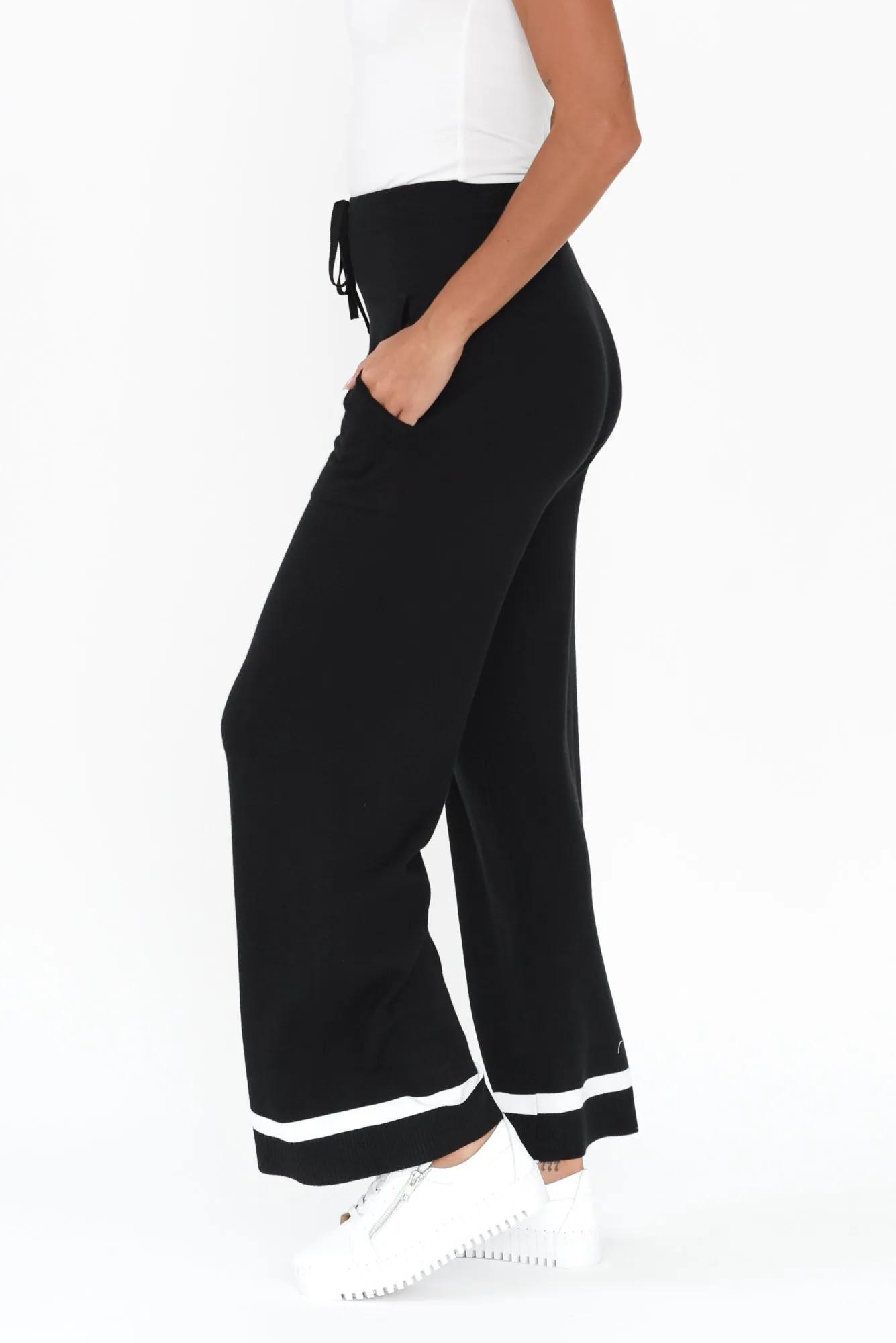 Delphine Black Knit Pants sold by Blue Bungalow product image thumbnail 4