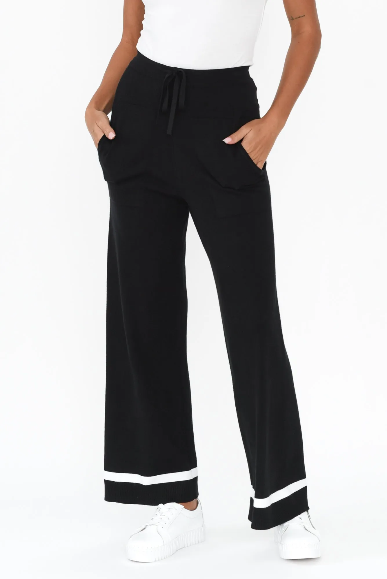 Delphine Black Knit Pants sold by Blue Bungalow product image thumbnail 3