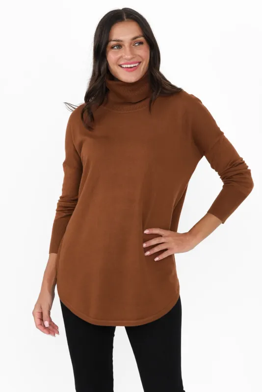 Fleur Mocha Knit Jumper sold by Blue Bungalow