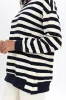 Easy Navy Stripe Cotton Crew Sweatshirt sold by Blue Bungalow