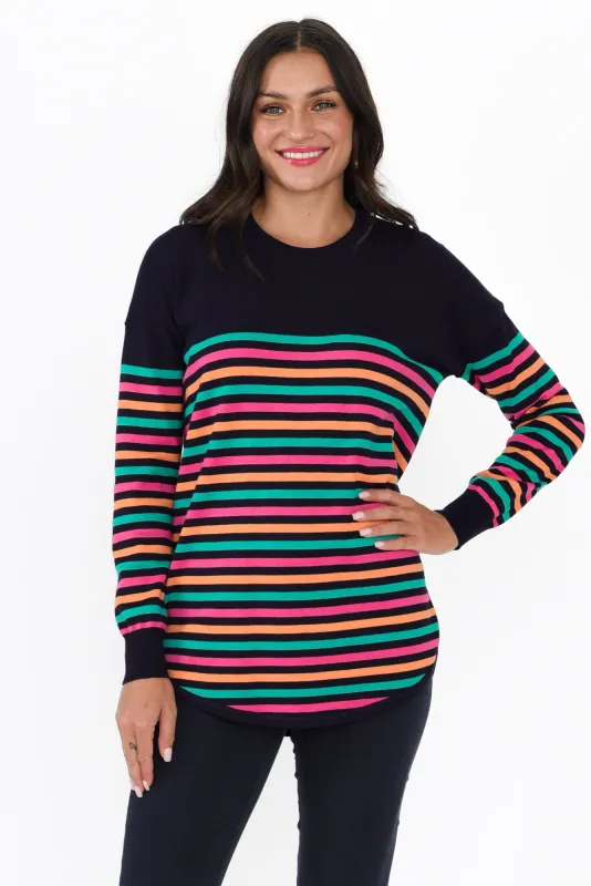 Sophie Rainbow Stripe Knit Jumper sold by Blue Bungalow