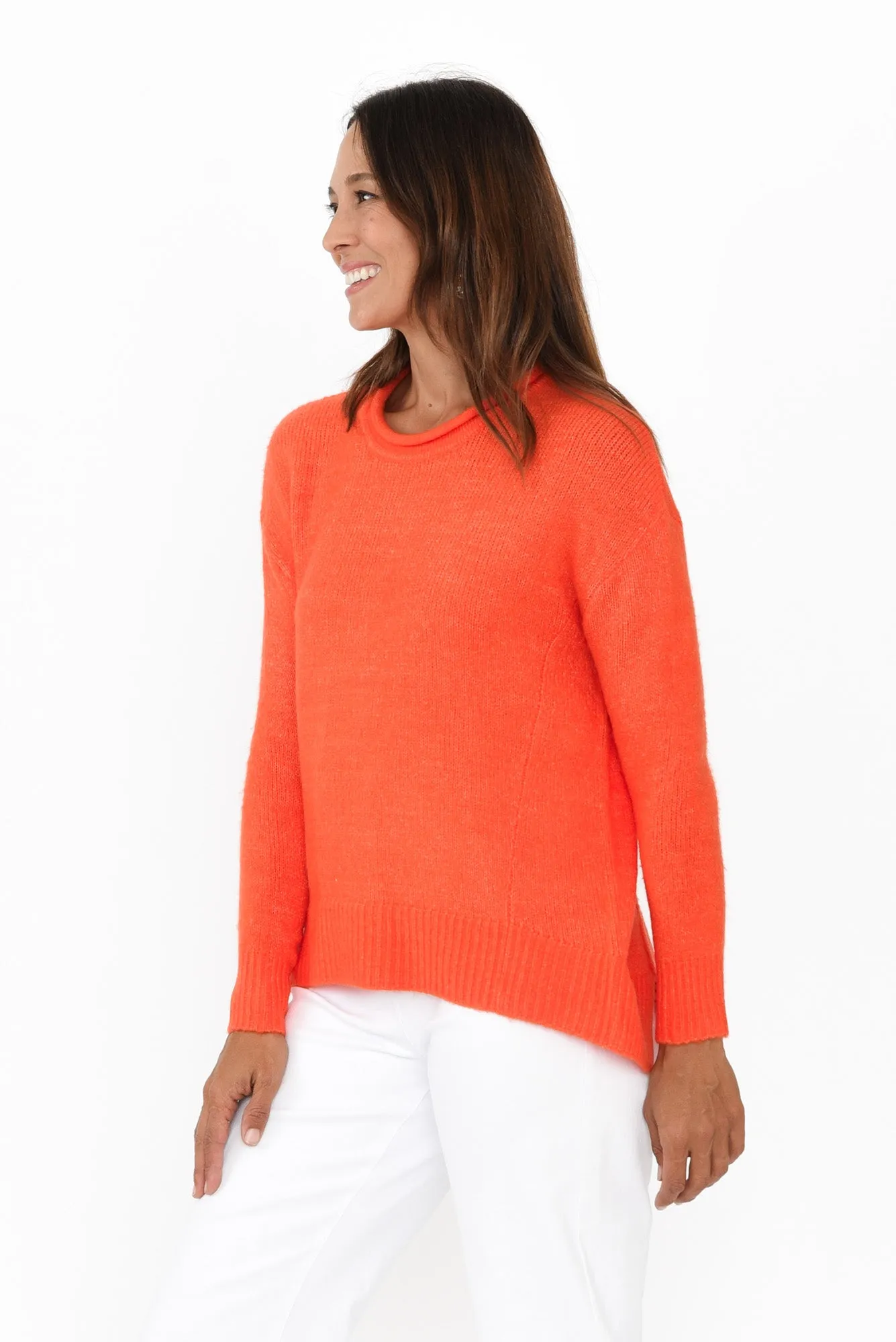 Flores Orange Knit Jumper sold by Blue Bungalow product image thumbnail 3