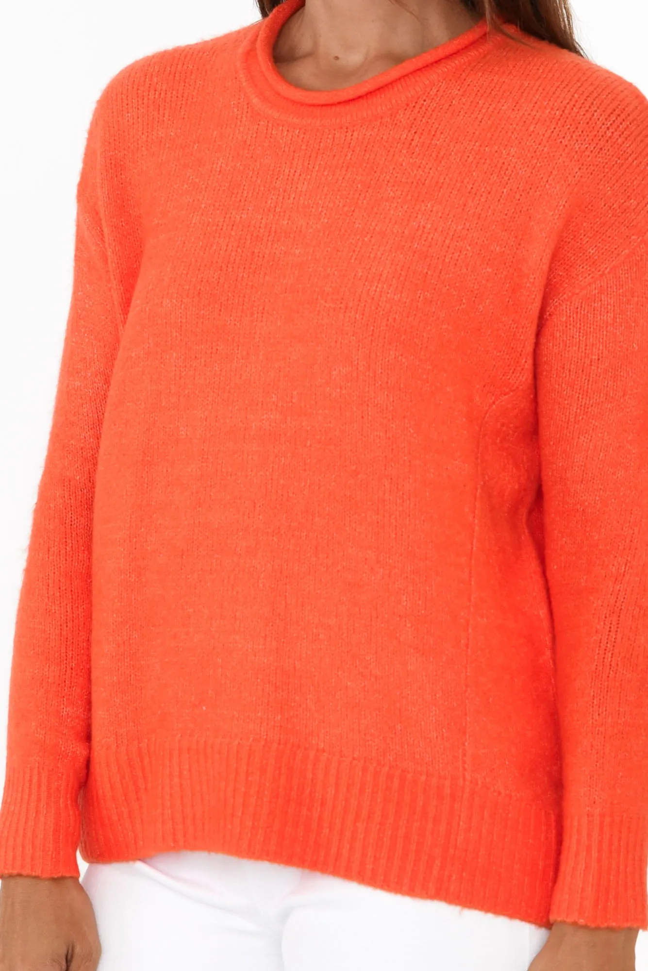 Flores Orange Knit Jumper sold by Blue Bungalow product image thumbnail 5
