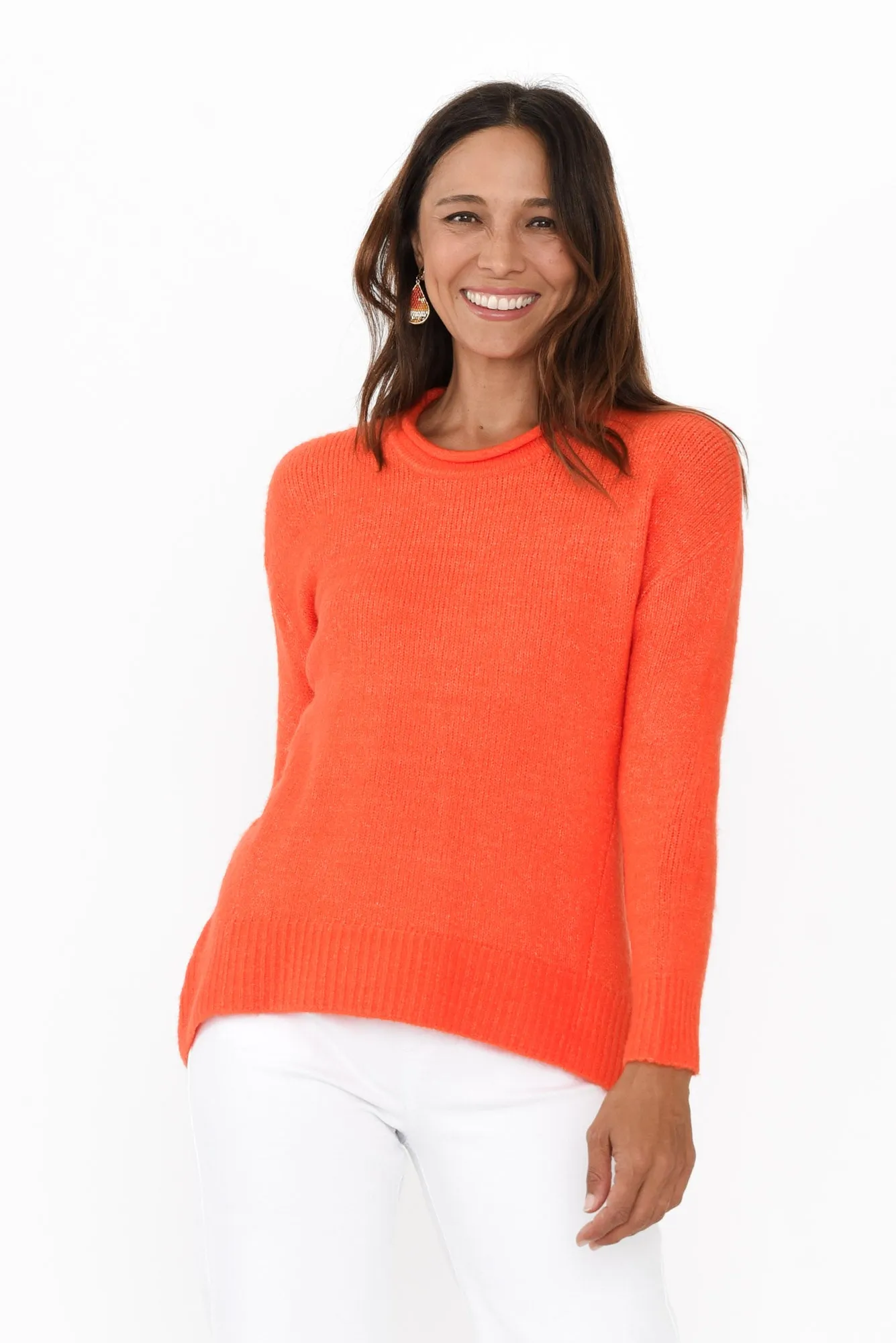 Flores Orange Knit Jumper sold by Blue Bungalow