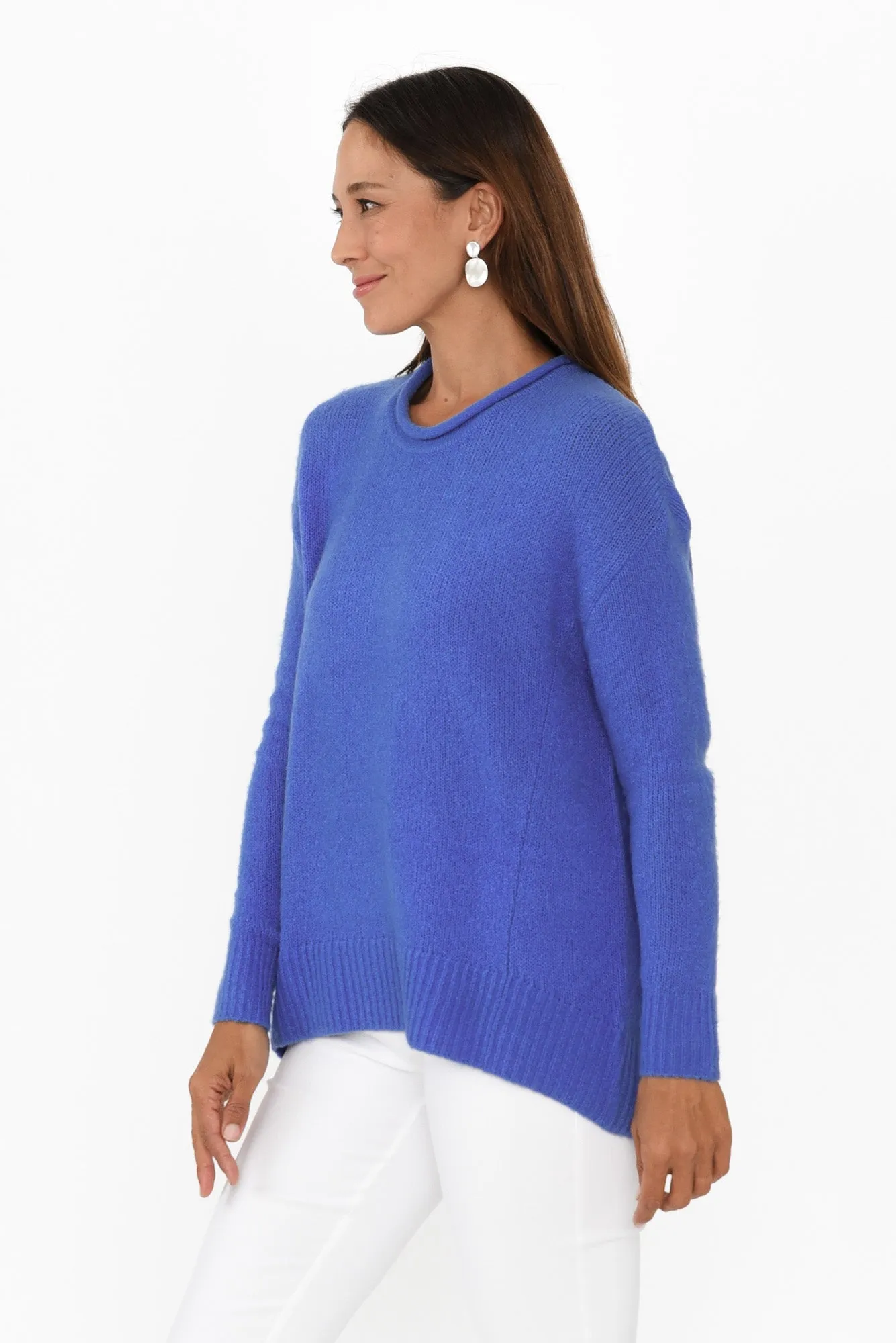 Flores Cobalt Knit Jumper sold by Blue Bungalow product image thumbnail 3