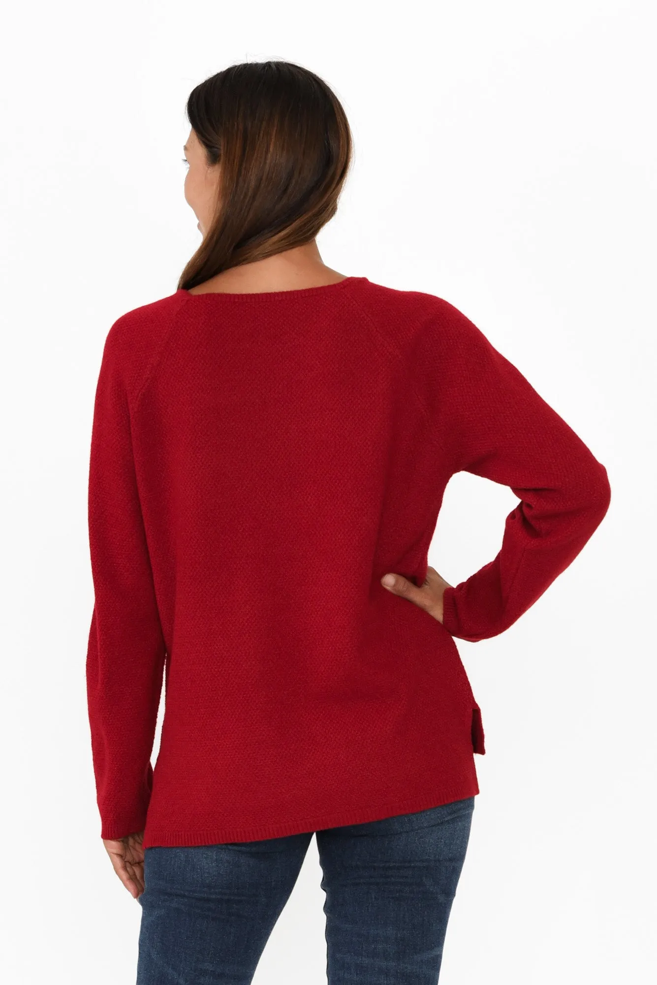 Sylvie Red Knit Jumper sold by Blue Bungalow product image thumbnail 4