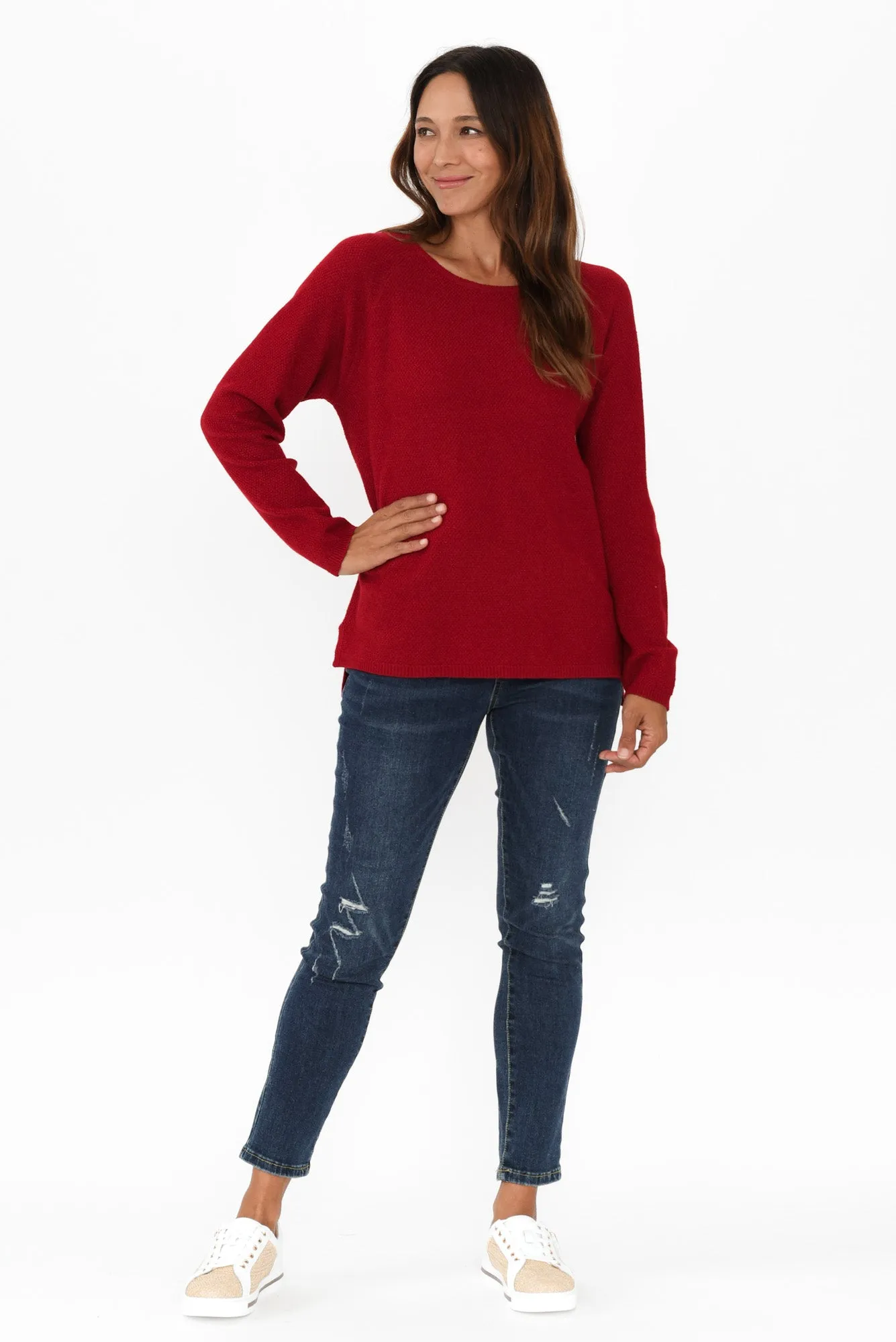 Sylvie Red Knit Jumper sold by Blue Bungalow product image thumbnail 2