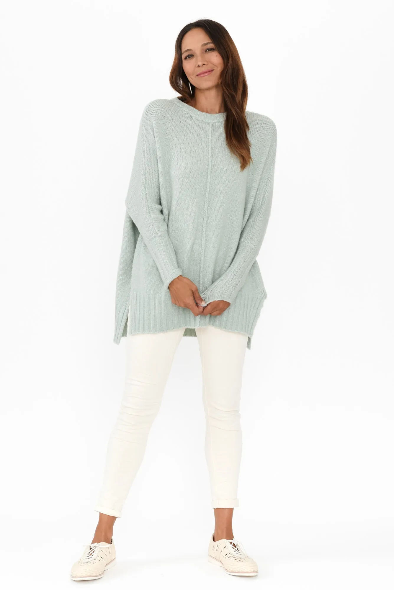 Joan Sage Knit Jumper sold by Blue Bungalow product image thumbnail 2